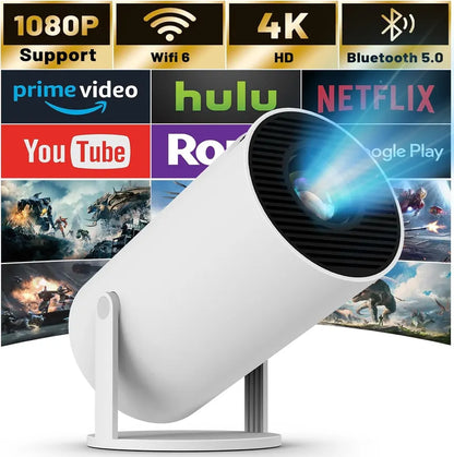 Portable Mini 4K Projector Full Hd Projector Mini Rotatable 5G Android Wifi Projector